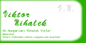 viktor mihalek business card